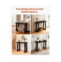Slickblue Slim Console Table with Modern Design, Narrow Sofa Table for Entryway Hallway and Living Room