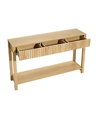 Slickblue Wooden Entryway Console Table with Drawers, Bottom Storage Shelf, Behind Couch Table for Home Decor