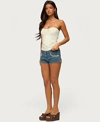 Edikted Women's Ashlinn Crochet Strapless Tube Top