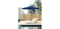 homfan 7.5Feet Market Umbrella - Push Button Tilt and Crank, 6 Ribs, Uv Protection Waterproof for Patio or Garden