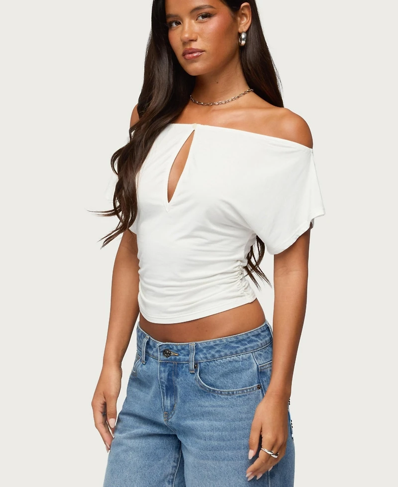 Edikted Women's Hecate Off-the-Shoulder Keyhole Top