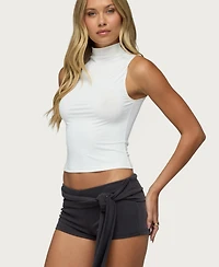 Edikted Women's Sleeveless Mykaylah High Neck Top
