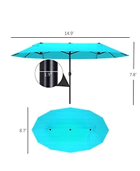 Outsunny Extra Large 15feet Patio Umbrella