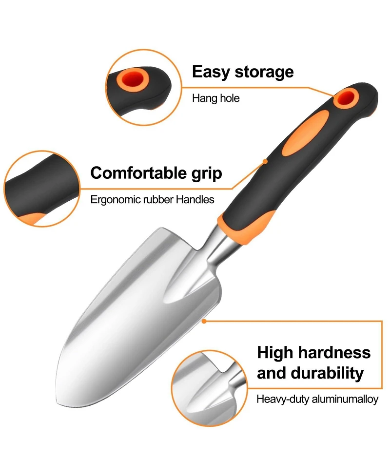 Xdovet Garden Tool Set Aluminum Heavy Duty Shovel Trowel Cultivator Shear