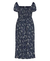 City Chic Plus Abbigail Print Short-Sleeve Floral Maxi Dress