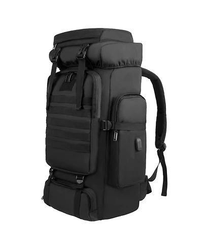 Piscifun 80L Tactical Hiking Backpack Durable Molle Webbing Usb Charging Port Outdoor Travel Gear