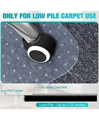 Danrong Heavy Duty Office Chair Mat for Carpets Non-Slip Smooth Rolling Floor Protector