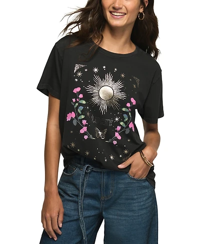 Lucky Brand Women's Celestial Sun Boyfriend Graphic T-Shirt