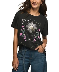 Lucky Brand Women's Celestial Sun Boyfriend Graphic T-Shirt