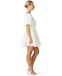 Steve Madden Juniors' Square Neck Eyelet Dress