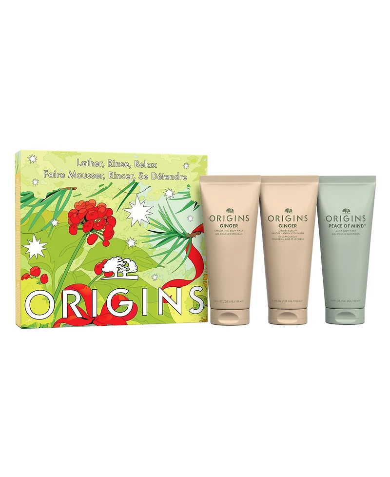 Origins 3-Piece Lather, Rinse, Relax Body Care Gift Set