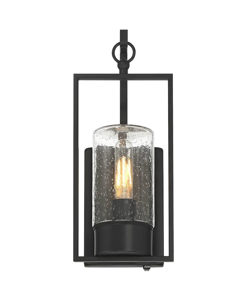 John Timberland Nordvik 15" High Seeded Glass Outdoor Wall Light