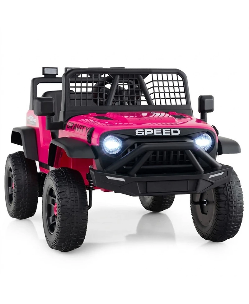 Hongge 24V Kids Ride-On Car with Remote Control, Led Lights and Music, Up to 66 lbs, Ages 3+