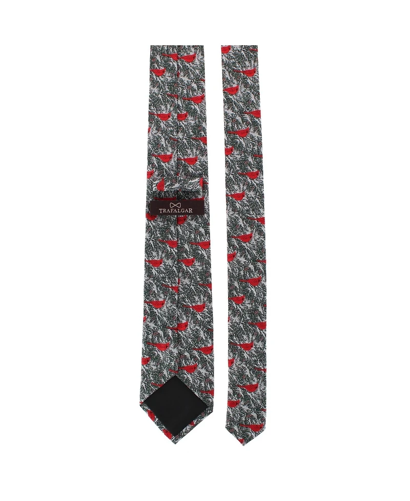 Trafalgar Men's The Snowy Virginia Nightingale Silk Novelty Necktie