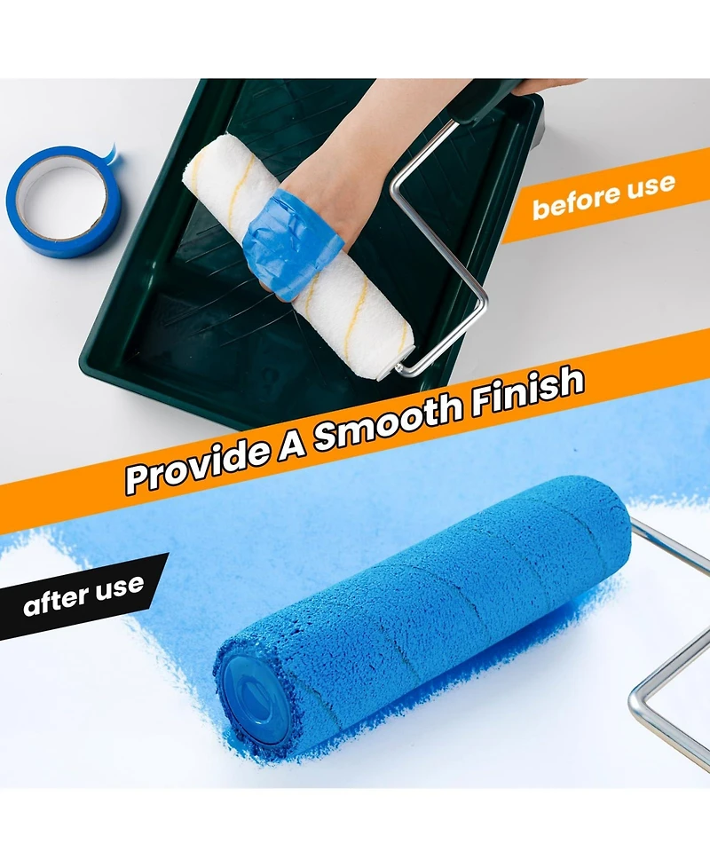 Xdovet Paint Roller Kit Extension Pole Tray Brush Tape