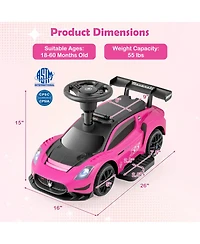 Hongge Electric Foot-Pedal Ride-On Car, 26"L x 16"W x 15"H, 55 lbs Capacity, Ages 18 Months to 5 Years