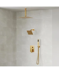 Everstein Pressure Balanced 10" Rainfall Shower System Dual Rain Heads