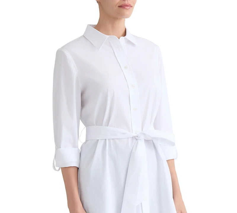 Jones New York Petite 3/4-Sleeve Belted Tunic Top