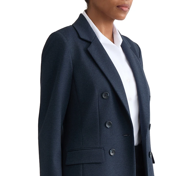 Jones New York Petite 1-Button Notch Double-Breasted Blazer