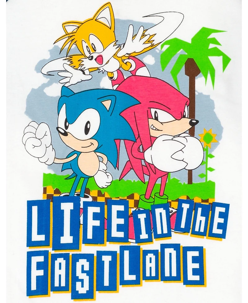 Sega Little Boys Sonic the Hedgehog Tails Knuckles 2 Pack T-Shirts Toddler|Child