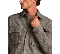 Weatherproof Vintage Men's Mixy Knit Long Sleeve Snap-Front Shirt Jacket