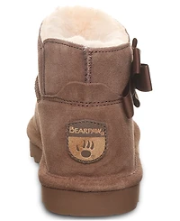 Bearpaw Women's Saige Ribbon Bow Detail Ankle Booties