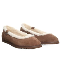 Bearpaw Women's Delphi Faux Fur Trim Ballet Flats