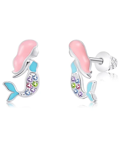 Chanteur Kids Mermaid Hypoallergenic Earrings for Girls with Surgical Titanium Screwbacks