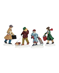 Department 56 Busy City Sidewalks Figures, Set of 4
