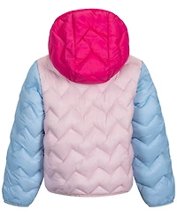 S Rothschild & Co Toddler Girls' 2T-5T Zig Zag Quilt Midweight Packable Jacket