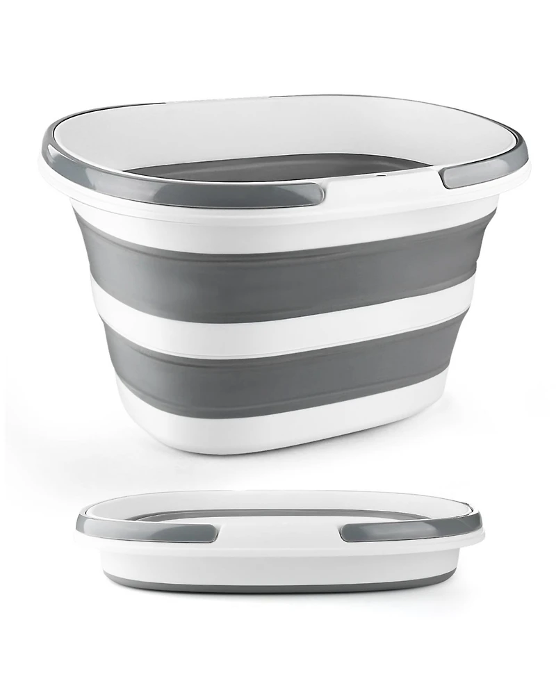 Piscifun Collapsible Silicone Mop Bucket With Handles Multi Purpose Storage Organizer