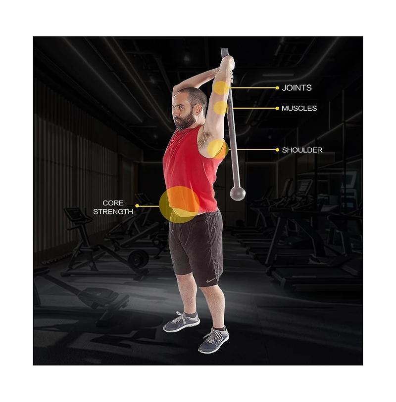 Sevorley All Steel Casting Fitness Mace for Strength Training, Conditioning and Functional Workouts