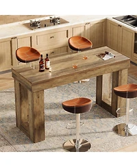 Tribesigns 63" Counter Height Bar Table, Wooden High Top