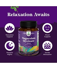 Nature's Craft Pure Magnesium Glycinate Supplement 400milligram