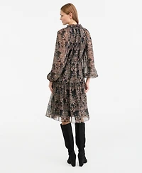 Kobi Halperin Women's Alli Long-Sleeve Tiered Ruffle Dress