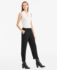 Kobi Halperin Women's Aubree High-Waisted Crepe Ankle Pants