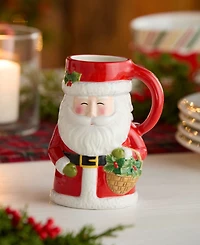 Certified International Santa Delight 3D Mugs, Set of 4