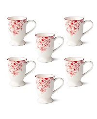 Certified International Crimson Noel Mugs, Set of 6