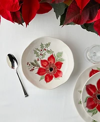 Certified International Festive Blooms Dinner Bowls, Set of 4