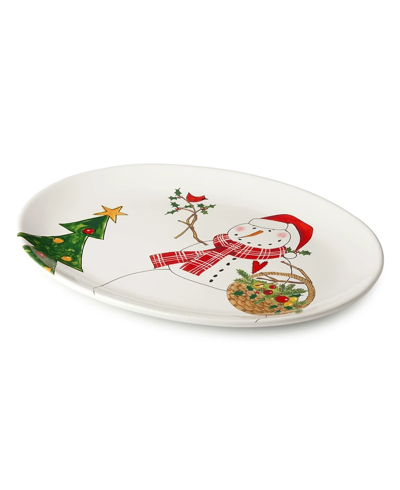 Certified International Snowman Delight Oval Platter