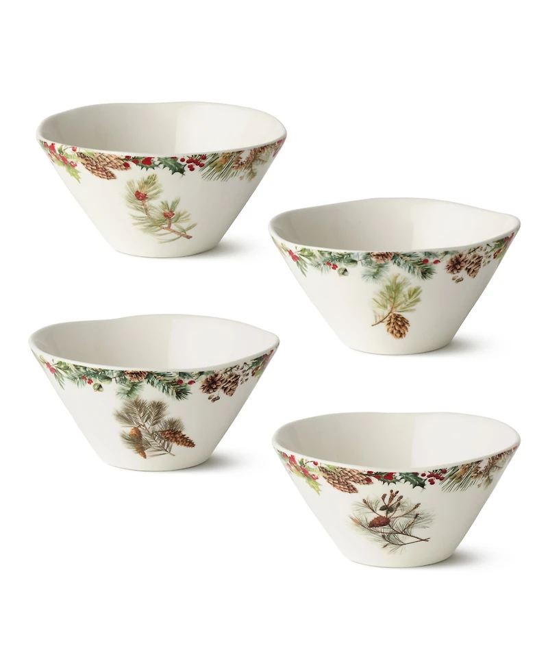 Certified International Woodland Ice Cream Bowls, Set of 4