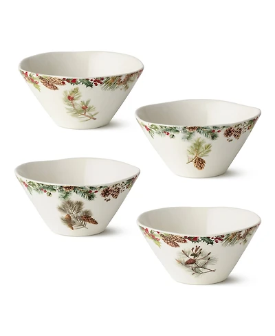 Certified International Woodland Ice Cream Bowls, Set of 4