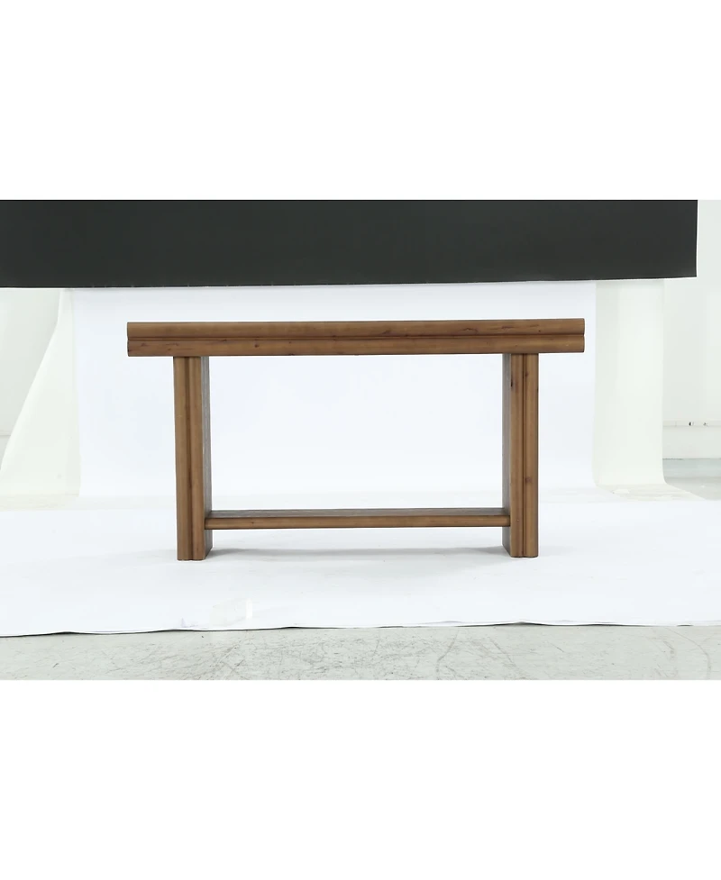 Tribesigns Solid Wood Console Sofa Table, Farmhouse Long Entryway Table Behind Couch
