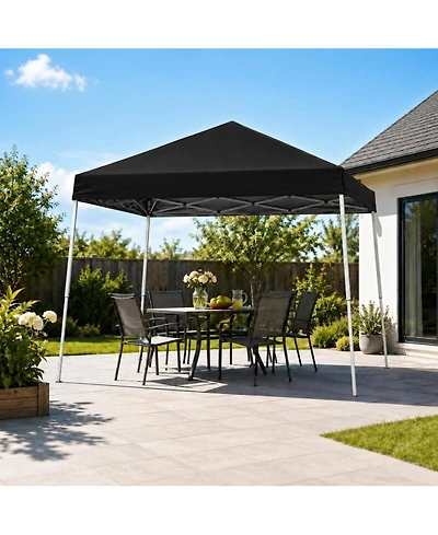 gaomon 10x10 ft Pop Up Canopy Tent with Slant Legs, Uv and Water-Resistant