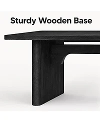 homfan 63"-82.7" Extendable Dining Table with Rounded Corners, Seats 8-10