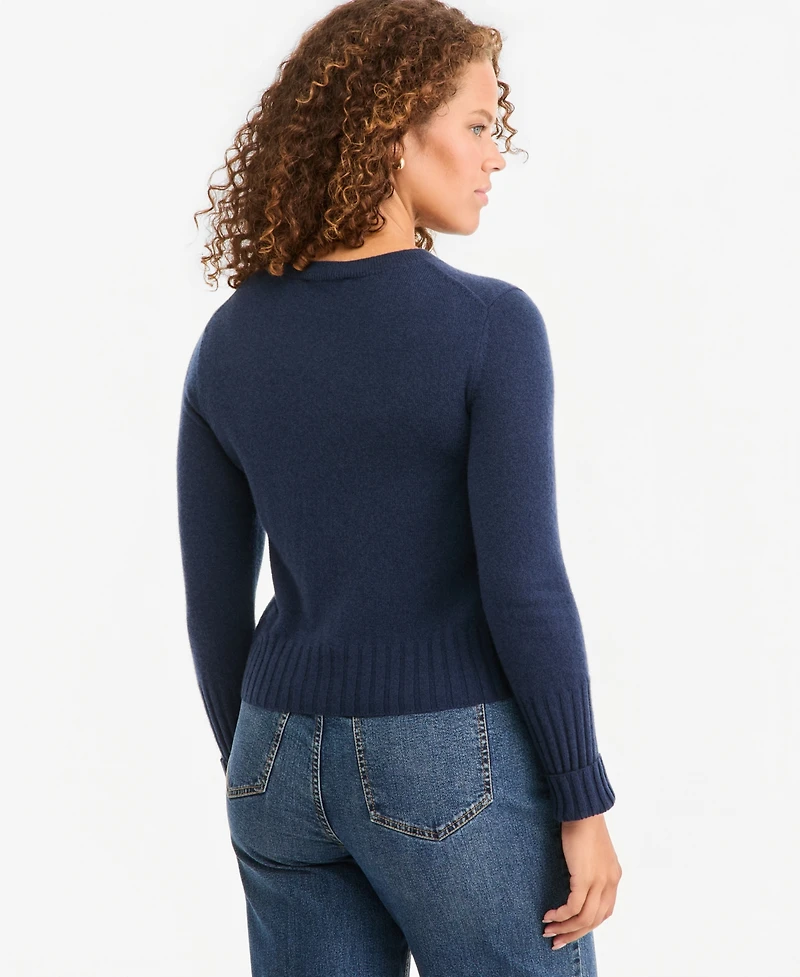 On 34th Women's Cashmere Crewneck Shrunken Pullover Sweater, Macy's Exclusive
