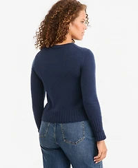 On 34th Women's Cashmere Crewneck Shrunken Pullover Sweater, Macy's Exclusive