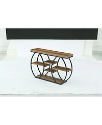 Tribesigns Extra Long Console Table, Narrow Sofa Table Behind Couch with Open Storage Shelf