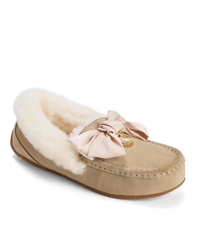 Dearfoams Women's Fireside by Mel Dream Bow Moccasin Slippers