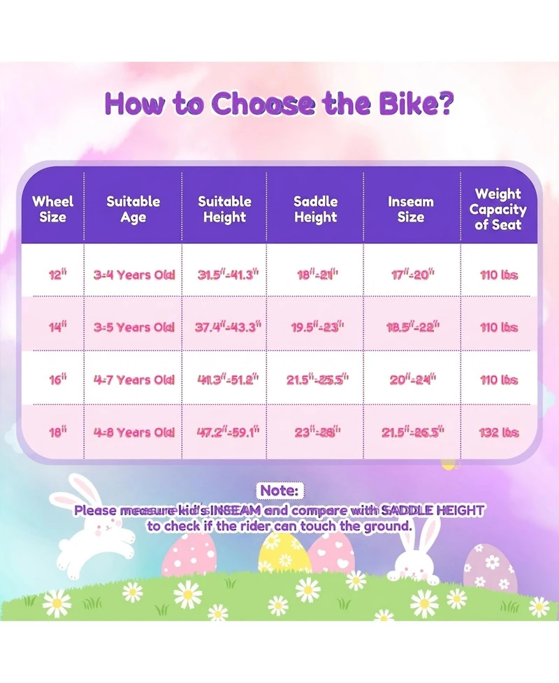 Hongge 14-Inch Girls Bike Featuring Anti-Slip Rubber Tires